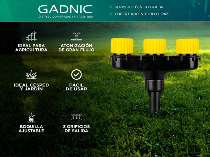 Boquillas Atomizadoras De Riego Gadnic 3 Cabezales - 1