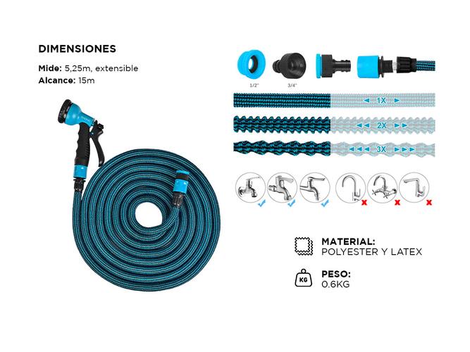 Pistola de Riego + Manguera Expansible Gadnic Outlet - 5