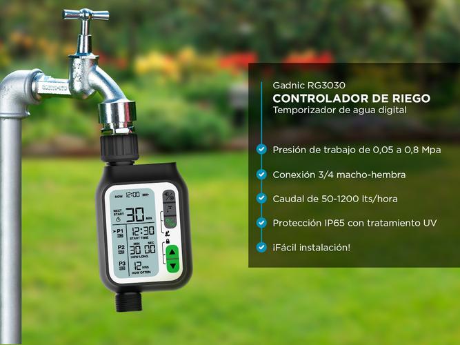 Temporizador de agua Digital  Gadnic RG3030 controlador de riego - 2