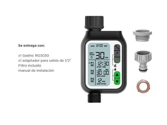 Temporizador de agua Digital  Gadnic RG3030 controlador de riego - 6
