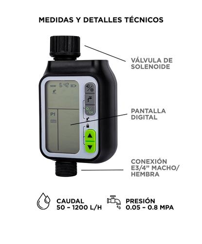 Temporizador de agua Digital  Gadnic RG3030 controlador de riego - 5
