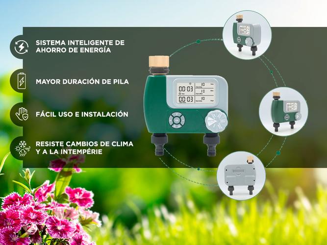 Programador Para Riego Gadnic RGA40 A Pila Canilla Timer Digital Goteo - 3