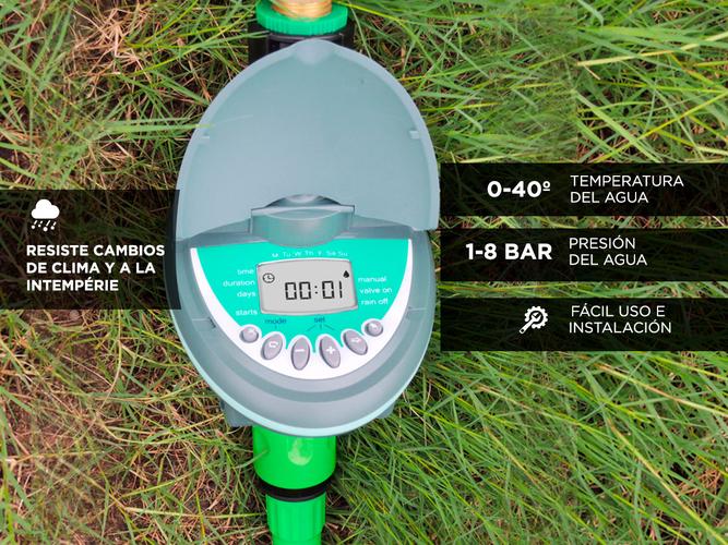 Temporizador automático de riego Gadnic para jardín  - 3