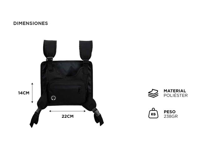 Chest Bag Riñoñera Gadnic Deportiva Táctica Para Hombre Usado - 3