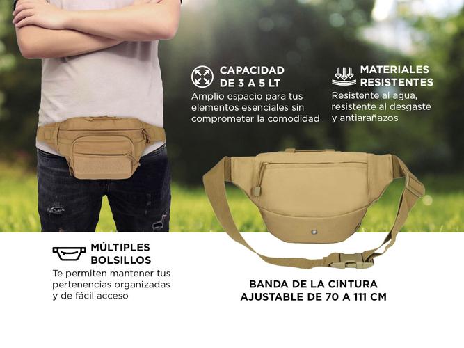 Riñonera Táctica Militar Gadnic Bolsillos con Cierre - 2