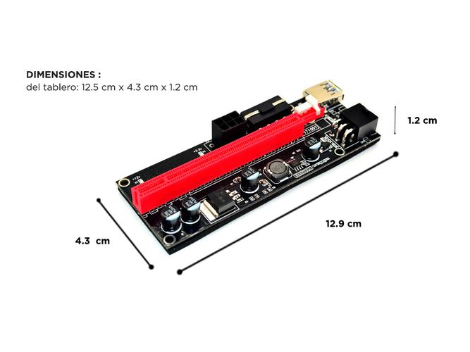 Riser Ver 009s Pcie 6pin 16x Mineria Express Usb Eth Btc - 4