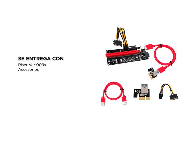 Riser Ver 009s Pcie 6pin 16x Mineria Express Usb Eth Btc - 5
