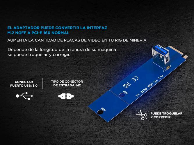 Adaptador Ngff M.2 A Pcie Mineria Riser M2 A Usb3 Criptomonedas - 2