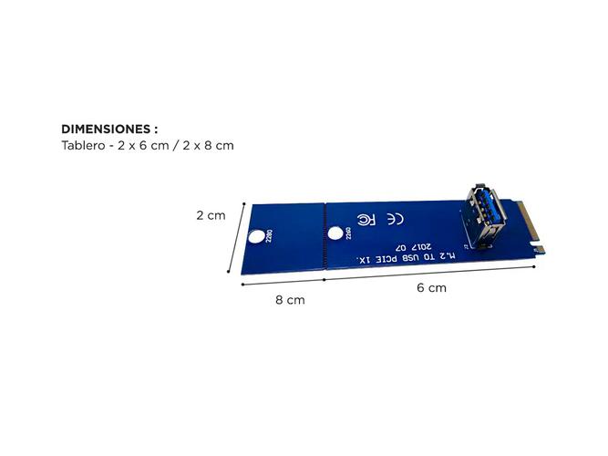 Adaptador Ngff M.2 A Pcie Mineria Riser M2 A Usb3 Criptomonedas - 3