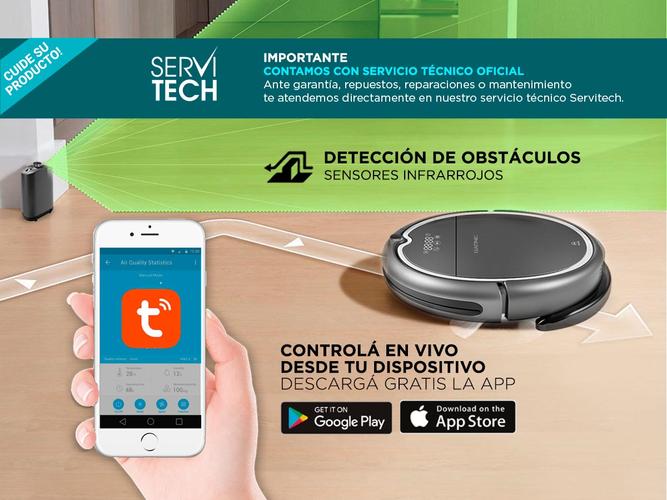 Aspiradora Robot Gadnic Z850 Trapeadora Pared Virtual 200m2 App Silenciosa - 3