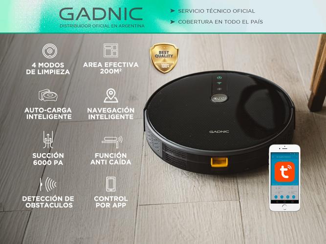 Aspiradora Robot Gadnic Z900 Trapeadora 3 Modos 200m2 App Silenciosa Usado - 1