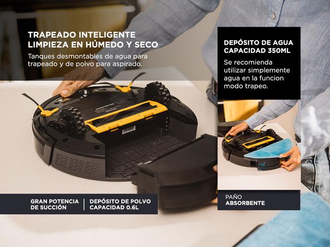 Aspiradora Robot Gadnic Z900 Trapeadora 3 Modos 200m2 App Silenciosa Usado - 4
