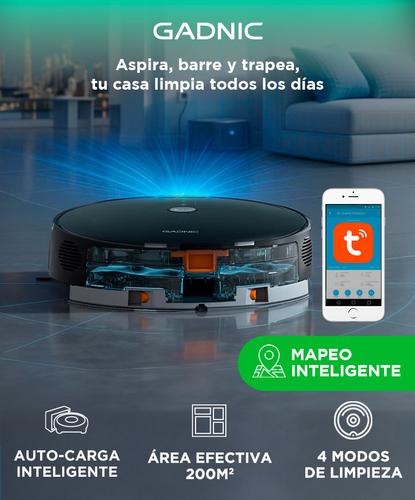 Aspiradora Robot Gadnic Z900 Trapeadora 3 Modos 200m2 App Silenciosa  - 1