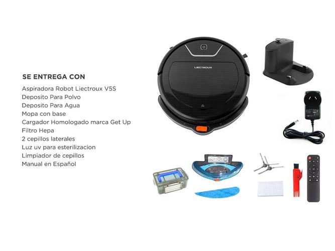 Aspiradora Robot Liectroux V5S Trapeadora 3 Modos 150m2 Silenciosa - 6
