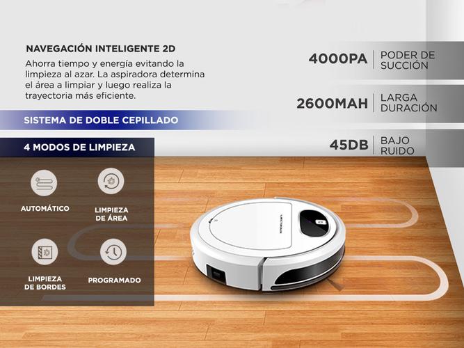 Aspiradora Robot Liectroux 11S Trapeadora 3 Modos 150m2 App Silenciosa - 2