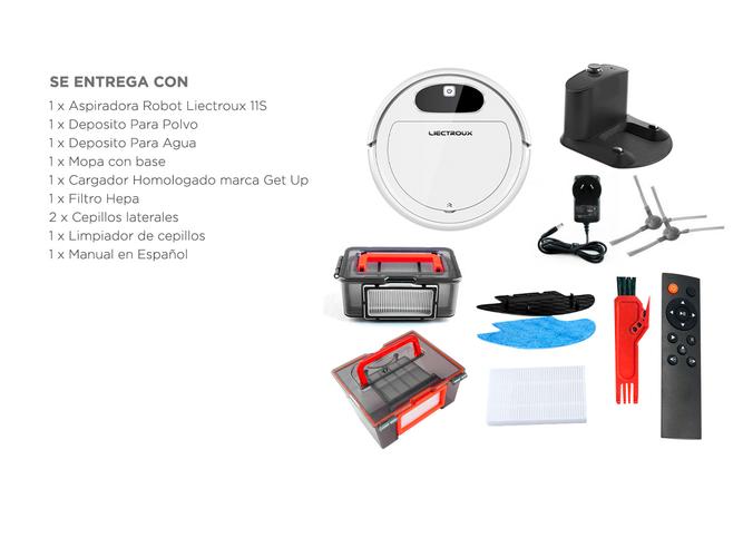 Aspiradora Robot Liectroux 11S Trapeadora 3 Modos 150m2 App Silenciosa - 6