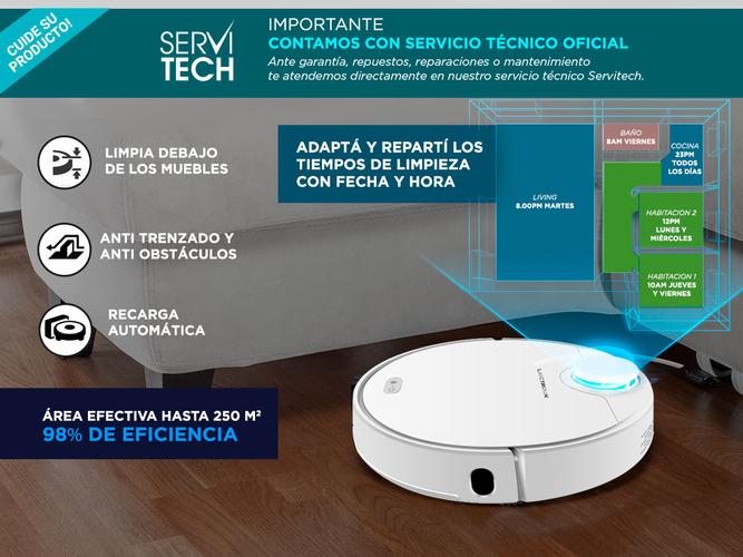 Aspiradora Robot Liectroux ZK901 Trapeadora 3 Modos 250m2 App Programable - 3