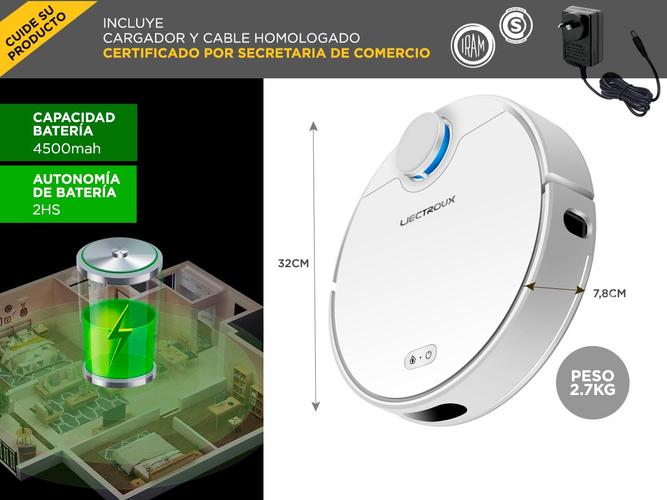 Aspiradora Robot Liectroux ZK901 Trapeadora 3 Modos 250m2 App Programable - 5