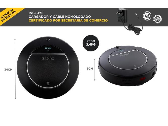 Aspiradora Robot Gadnic Clean Mate Z600 4 Modos 130m2 Silenciosa - 5