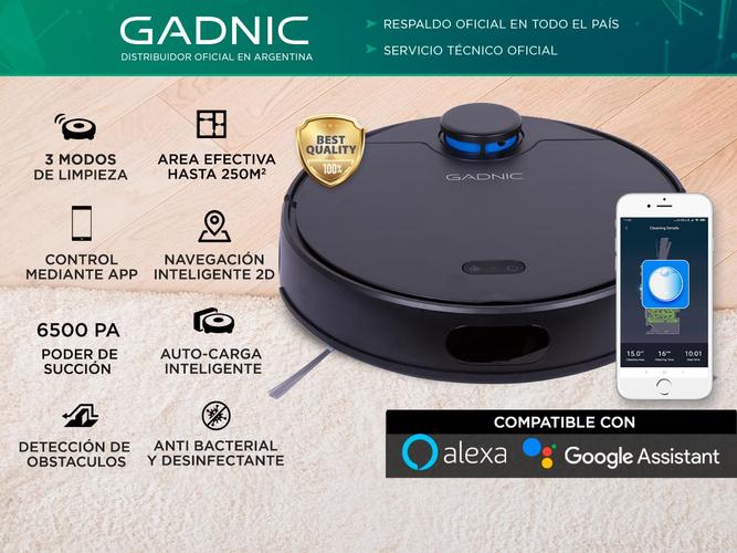Aspiradora Robot Gadnic Z990 Trapeadora 3 Modos 250m2 App Silenciosa - 1