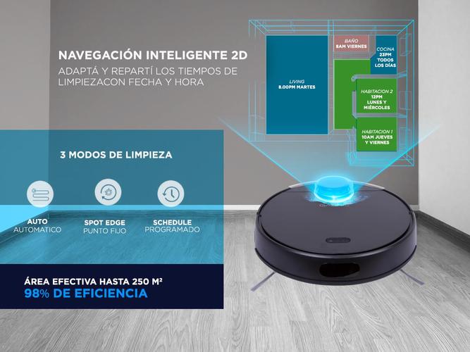 Aspiradora Robot Gadnic Z990 Trapeadora 3 Modos 250m2 App Silenciosa - 2
