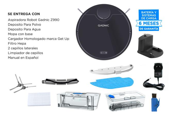Aspiradora Robot Gadnic Z990 Trapeadora 3 Modos 250m2 App Silenciosa - 6