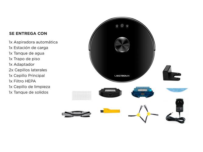 Aspiradora Trapeadora Robot Liectroux XR500 Laser Negra - 6