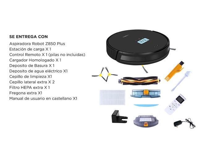 Aspiradora Robot Gadnic Z850 Plus Trapeadora 5 Modos 200m2 Control Por App - 6