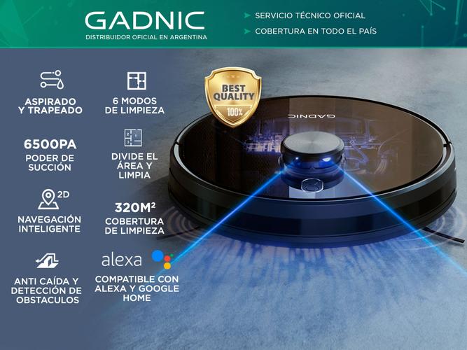 Aspiradora Robot Gadnic Z1200 Trapeadora 6500Pa - 1