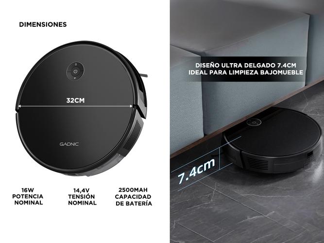 Aspiradora Robot Gadnic Trapeadora 3 Modos Inteligente - 5