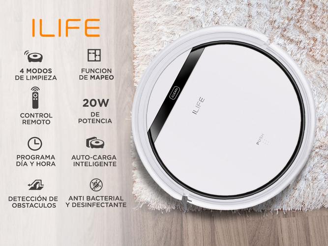 Aspiradora Robot V3s Pro ILIFE 4 Modos Con Control Remoto y Centro de Carga Usado - 1