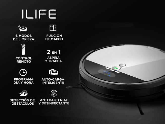 Aspiradora Robot ILIFE V8s Trapeadora Con Base de Carga 6 Modos - 1