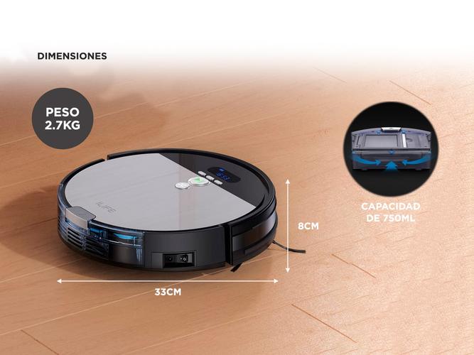 Aspiradora Robot ILIFE V8s Trapeadora Con Base de Carga 6 Modos - 5
