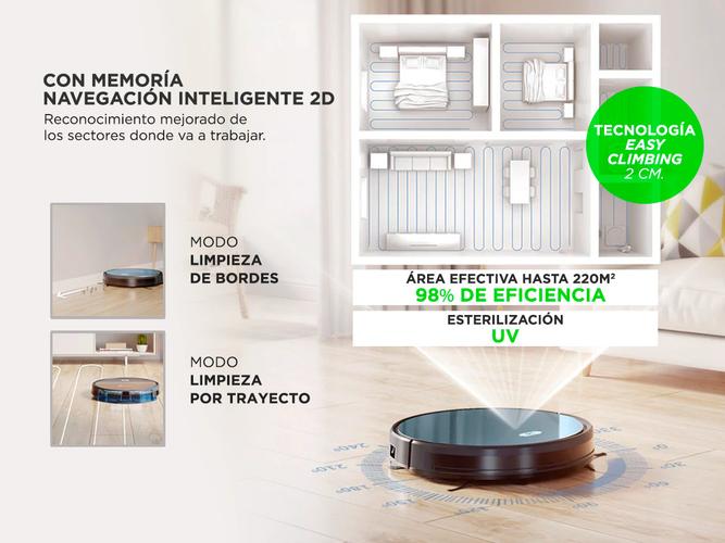 Aspiradora Robot Gadnic Trapeadora Inteligente Z970 - 2