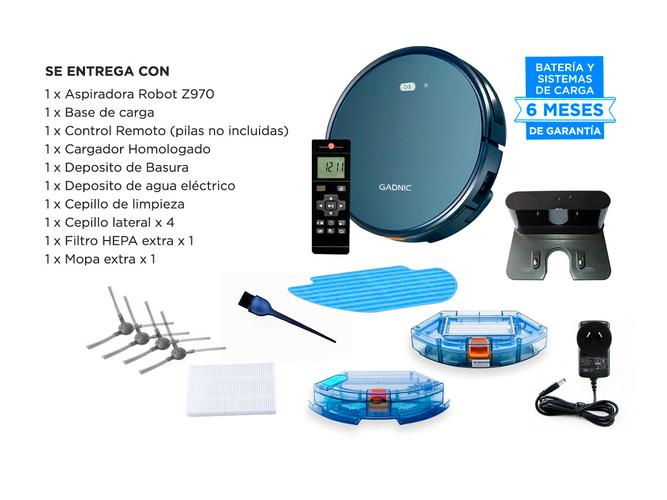 Aspiradora Robot Gadnic Trapeadora Inteligente Z970 - 5