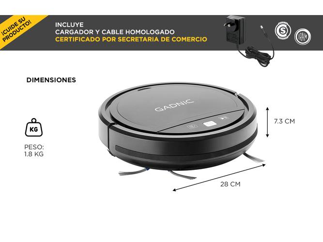 Aspiradora Robot Gadnic 2 Modos de Limpieza Usado - 5