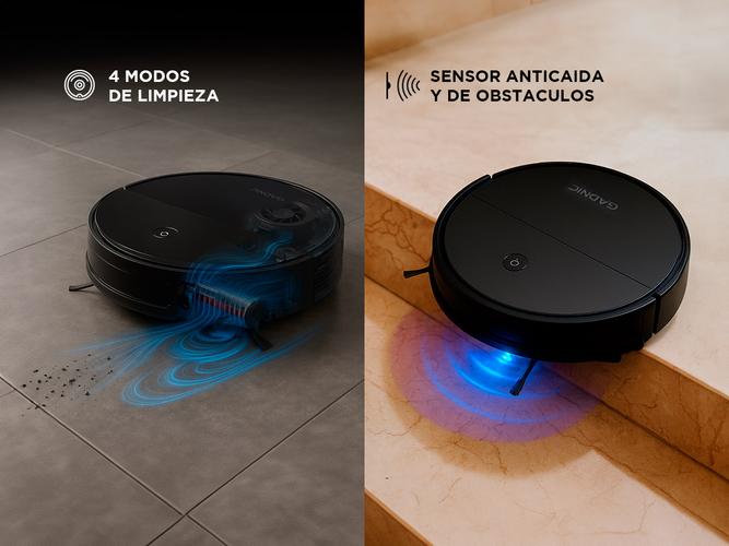Aspiradora Robot Gadnic Z700 4 Modos Limpieza App WiFi 120min - 4