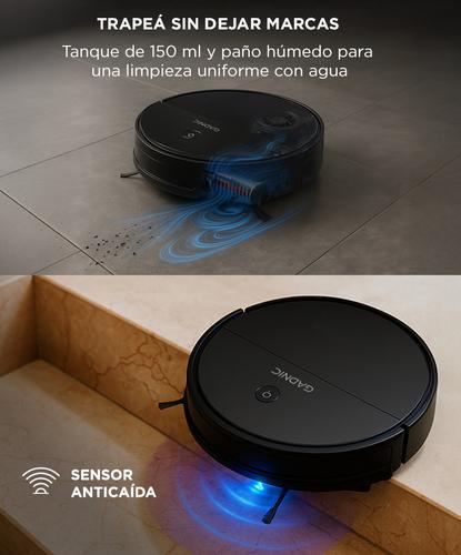 Aspiradora Robot Gadnic Z700 3 Modos Limpieza App WiFi 120min - 4
