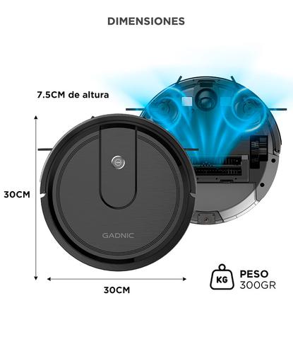 Aspiradora Robot GADNIC 5 Modos Limpieza y Trapeo Inteligente - 5