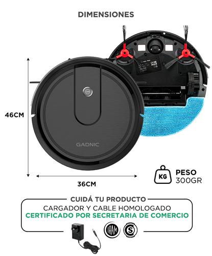 Aspiradora Trapeadora Robot Gadnic 5 Modos  - 5