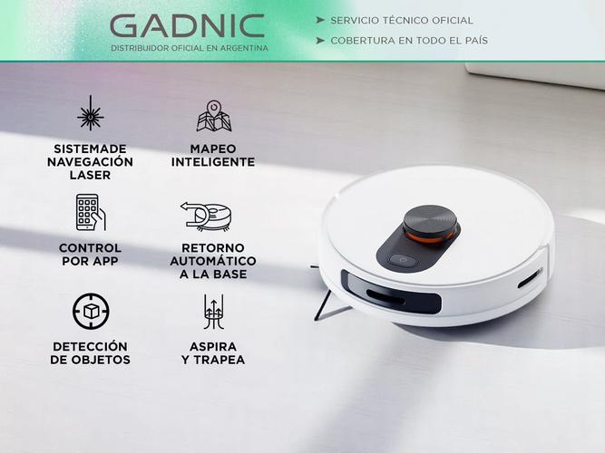 Aspiradora Trapeadora Robot Gadnic Con Base Carga Mapeo Inteligente - 1