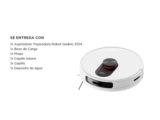 Aspiradora Trapeadora Robot Gadnic Con Base Carga Mapeo Inteligente - 6