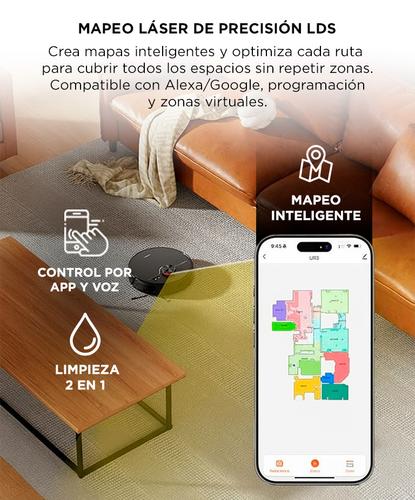 Aspiradora Trapeadora Robot Gadnic AC701 Con Base Carga Mapeo Inteligente - 2