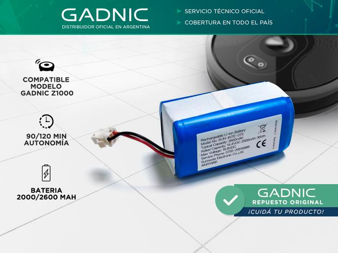 Repuesto Original Batería de Aspiradora Robot Gadnic Z1000 - 1