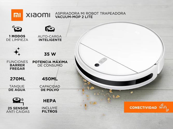 Aspiradora Robot Xiaomi Mi Robot Trapeadora Vacuum-Mop 2 Lite - 1