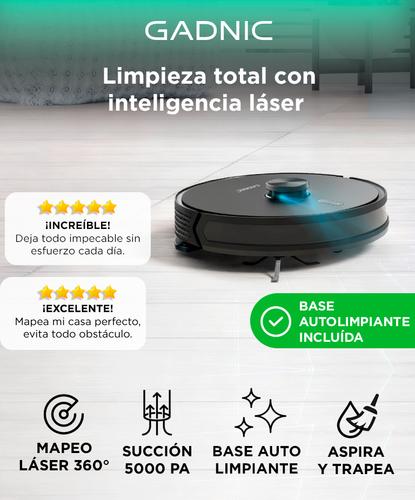 Aspiradora Trapeadora Robot Gadnic AC800 Con Base Carga Mapeo Inteligente - 1