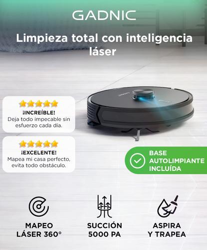 Aspiradora Trapeadora Robot Gadnic AC800 Con Base Carga Mapeo Inteligente - 1