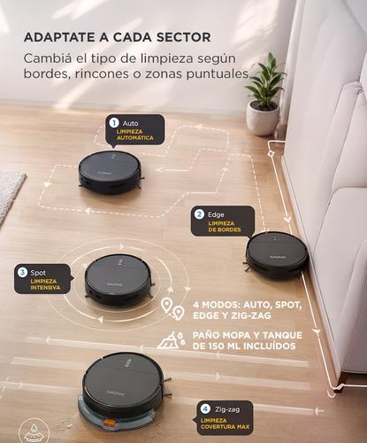 Aspiradora Robot Gadnic Con App Y Control Por Voz 1000 Pa 4 Modos Tanque 150 Ml Depósito 400 Ml - 3