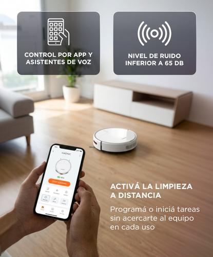  Aspiradora Robot Gadnic Con App Y Control Por Voz 1000 Pa 4 Modos Tanque 150 Ml Depósito 400 Ml - 4