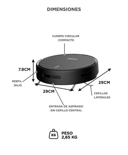  Aspiradora Robot Gadnic Con App Y Control Por Voz 1000 Pa 4 Modos Tanque 150 Ml Depósito 400 Ml - 5